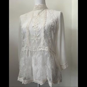 3/4 sleeve lace blouse from New Look
